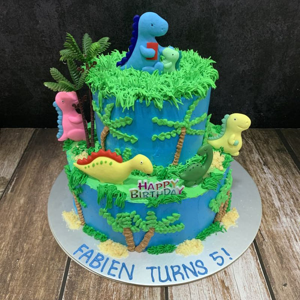 2-Tiers Cake (Dinosaur Theme)