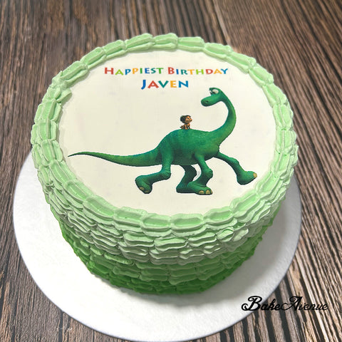 Dinosaur (The Good Dinosaur) icing image Ombre Cake