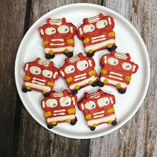 Fireman Theme (Fire Engine) Macarons