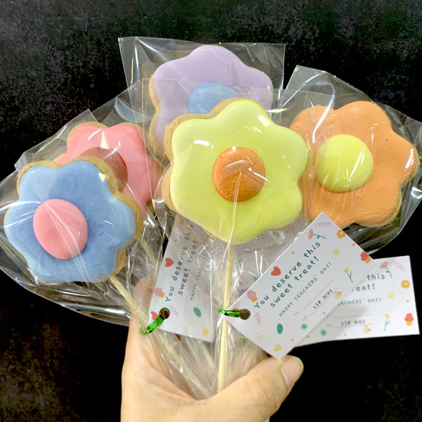Teachers' Day Cookies - Flower Cookie Pop @ $4.60/stick