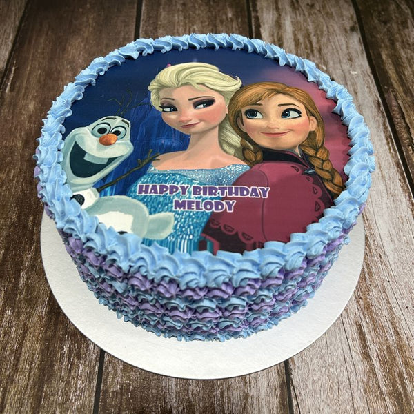 Frozen icing image Ombre Cake