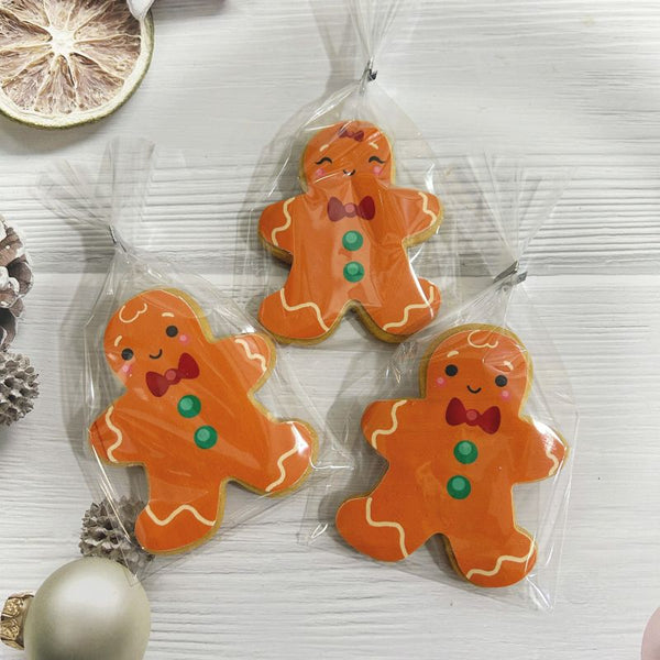 Christmas Cookies - Gingerbread man Shape Icing Image Cookies - $4