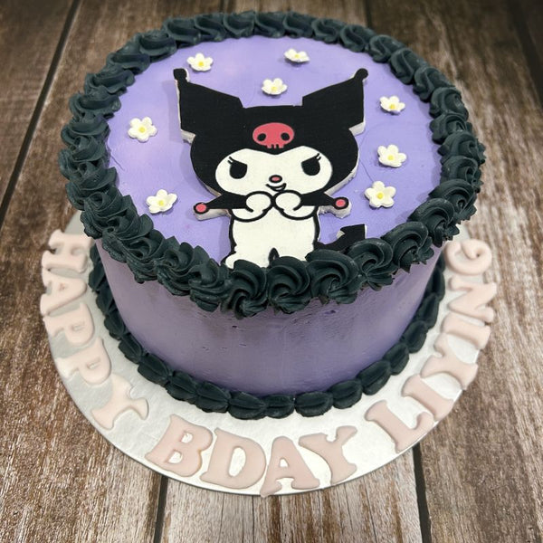 Kuromi (image on fondant) Ombre Cake