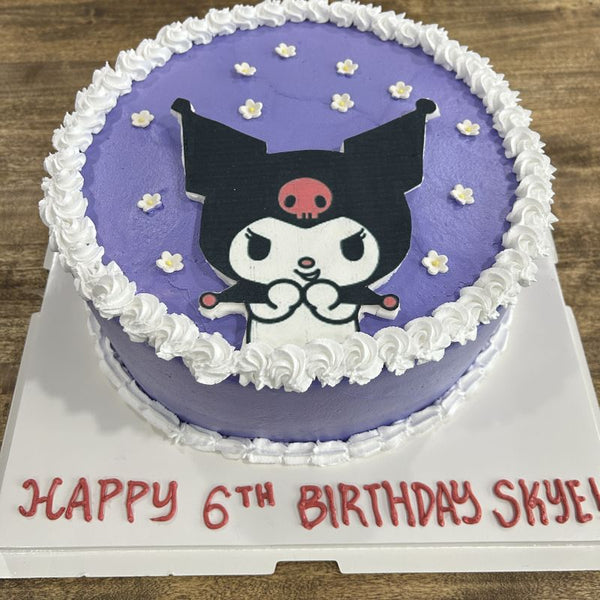 Kuromi (image on fondant) Ombre Cake