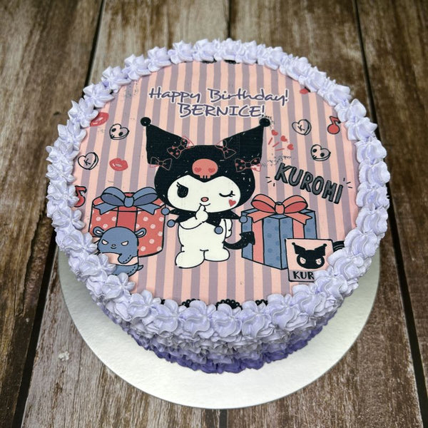 Kuromi icing image Ombre Cake