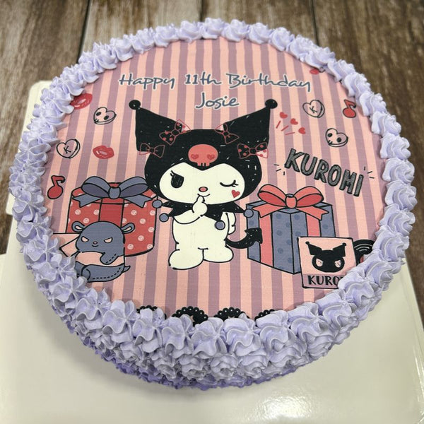 Kuromi icing image Ombre Cake