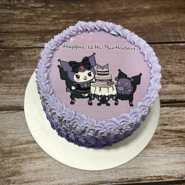 Kuromi icing image Ombre Cake