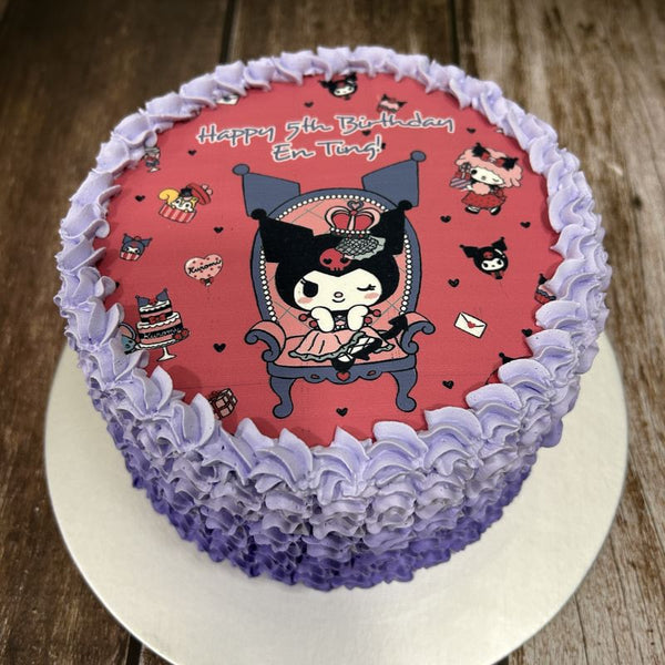 Kuromi icing image Ombre Cake