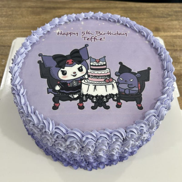 Kuromi icing image Ombre Cake