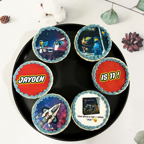 Lego Space icing image Cupcakes