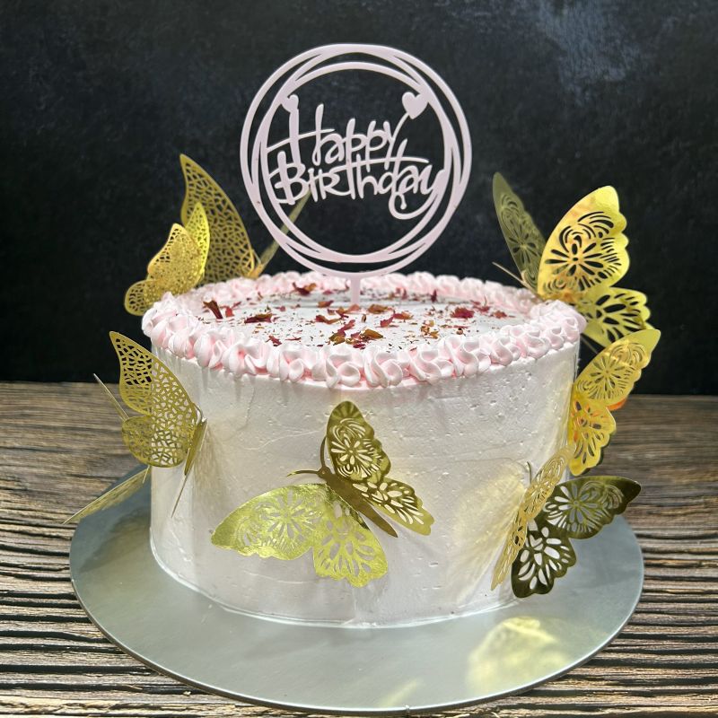 Butterfly Theme Lychee Rose Cake
