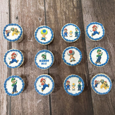 Mario icing image Cupcakes