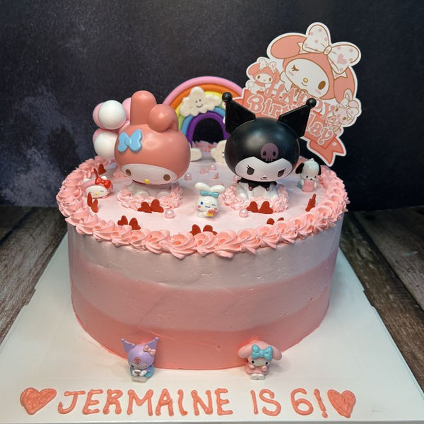 My Melody & Kuromi Topper Cake (Smooth Finish)