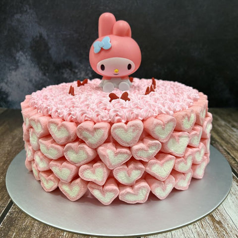 My Melody Topper Ombre Marshmallow Cake (Heart)