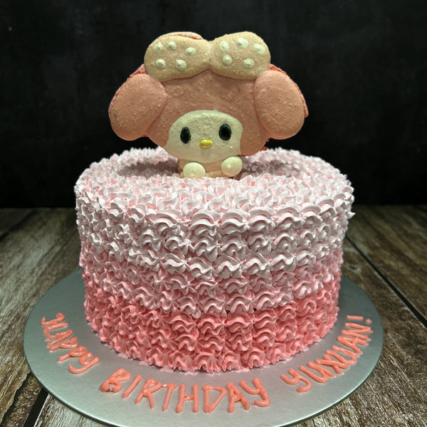 My Melody Macaron Topper Ombre Cake