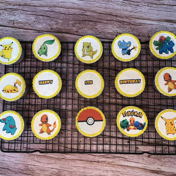Pokemon icing image Cupcakes