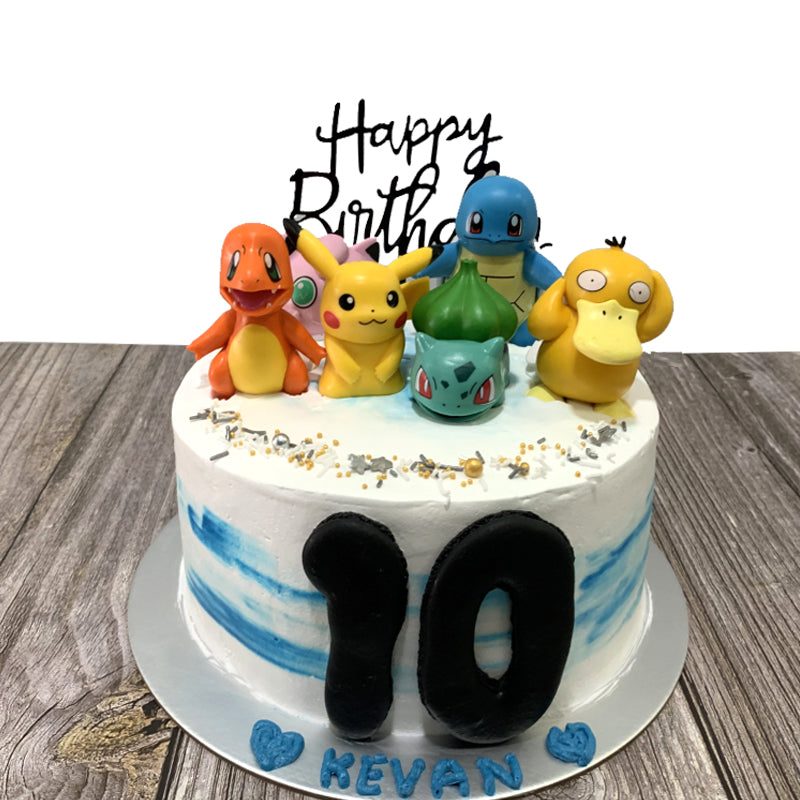 Pokemon Toppers Ombre Cake (Smooth Finish)