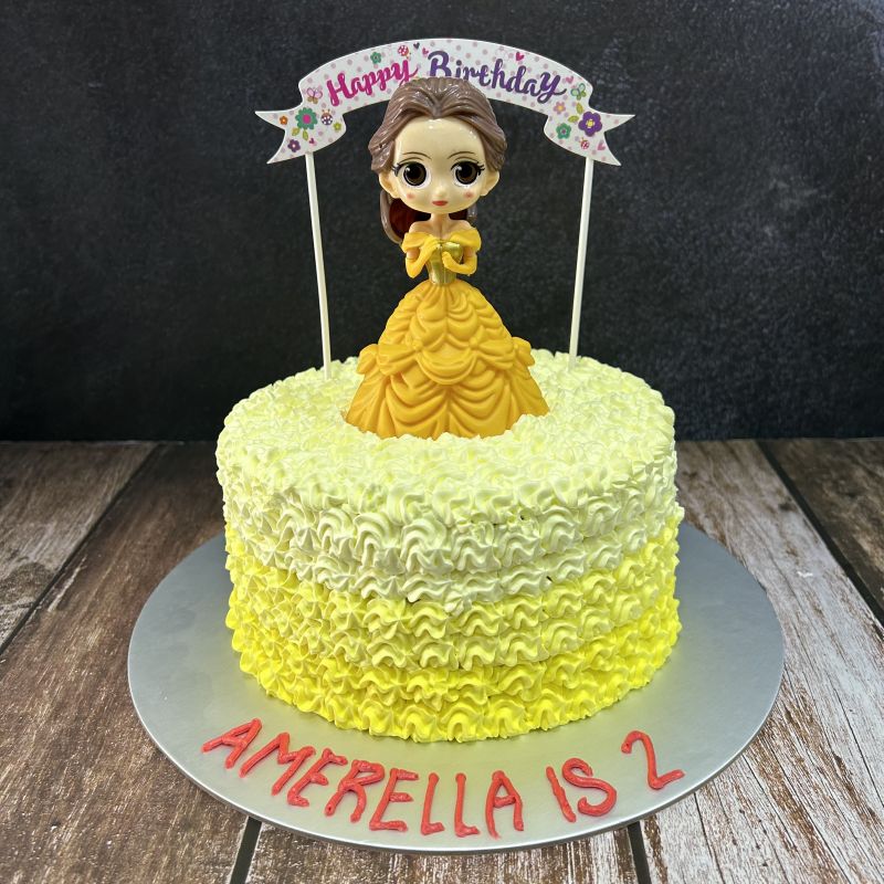 Princess Belle Toppers Ombre Cake (Design 2)