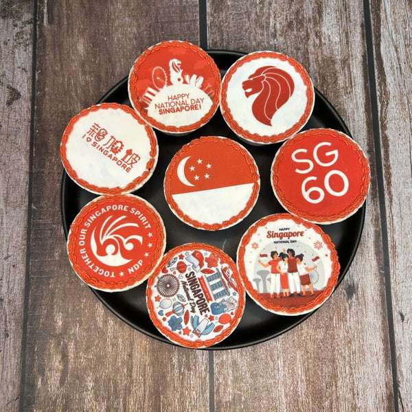 Singapore National Day icing image Cupcakes
