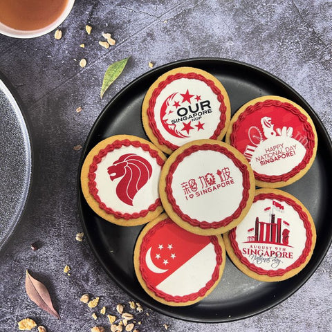 Singapore National Day icing image Cookies