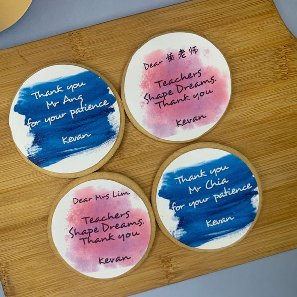 Teachers' Day Cookies - No skirting (Personalised with message) - $3.30/Cookie