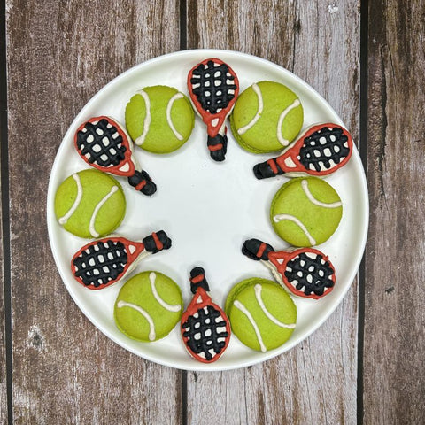 Tennis Theme (Tennis Racket) Macarons