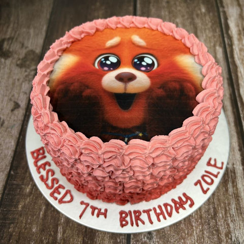 Turning Red icing image Ombre Cake