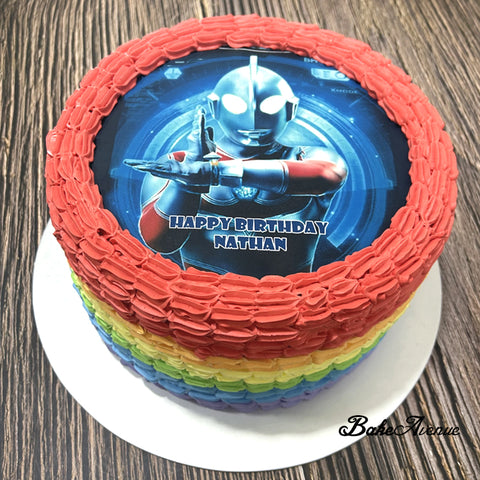 Ultraman image Rainbow Cake