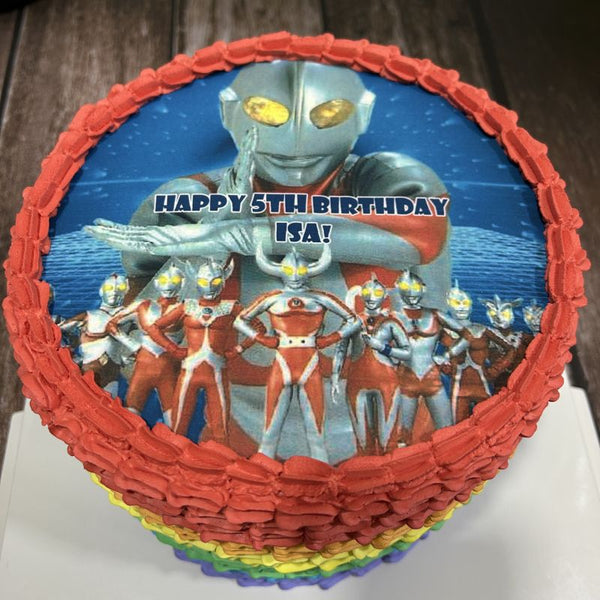 Ultraman image Rainbow Cake