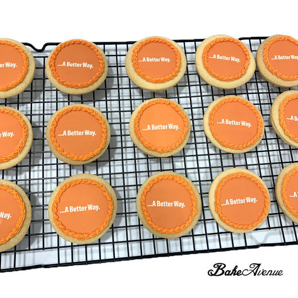 Corporate Orders - Customised Cookies - Company Message (Round)