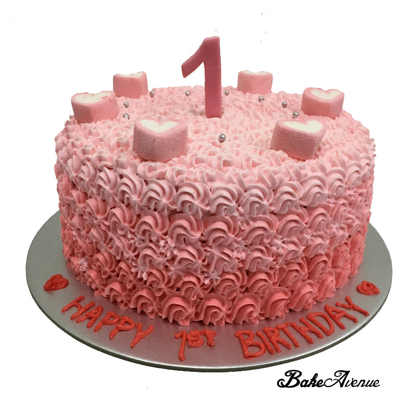 1st Birthday Ombre Cake
