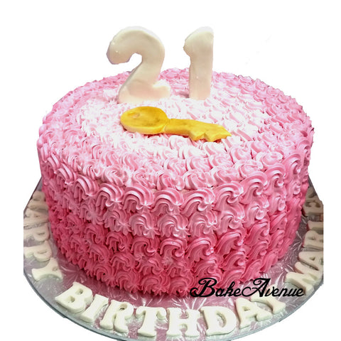 21st Birthday Ombre Cake