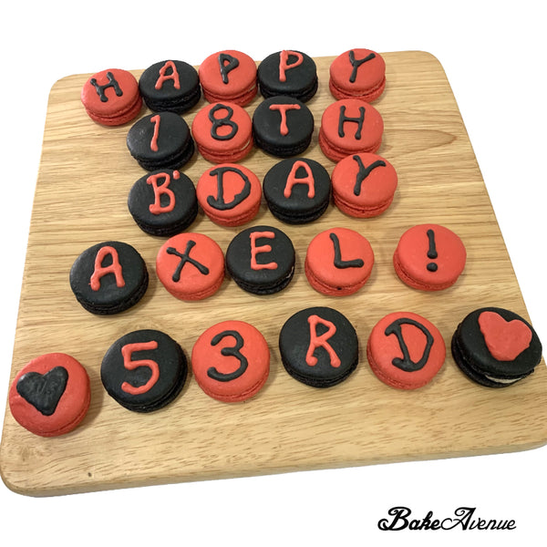 Alphabet Birthday Macarons