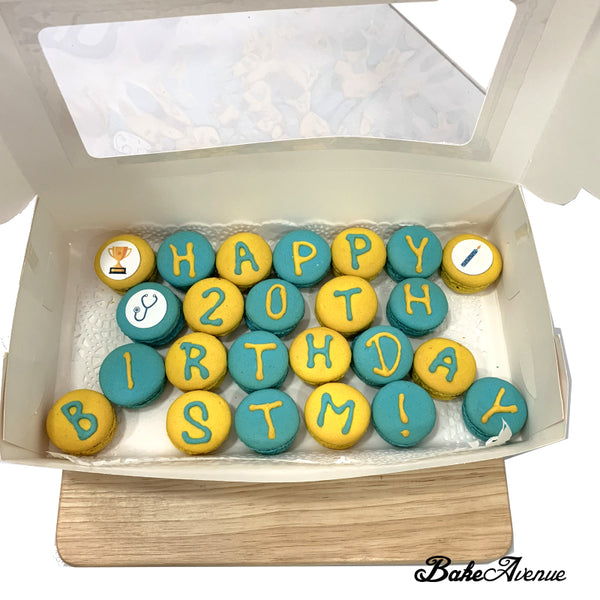 Alphabet Birthday Macarons
