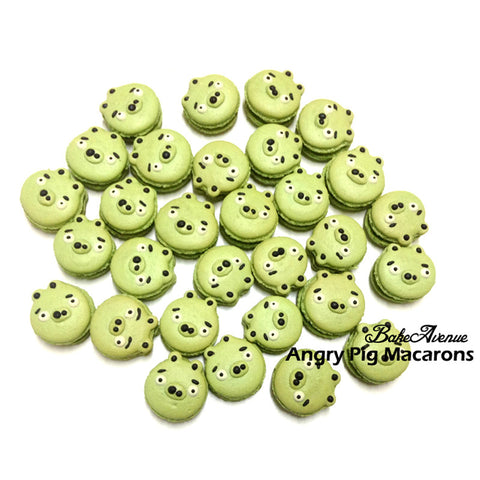 Customised Angry Bird Angry Pig Macarons