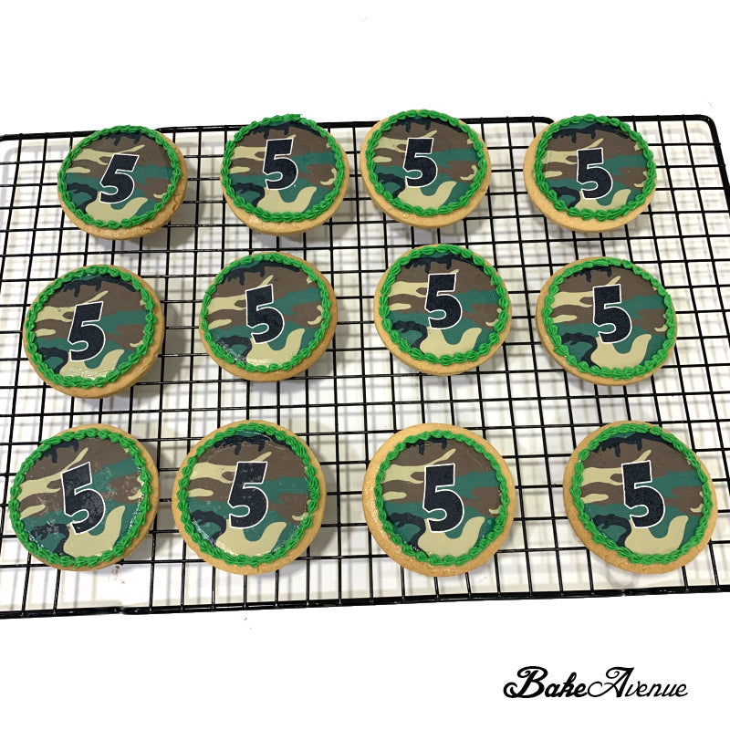 Army Theme icing image Cookies