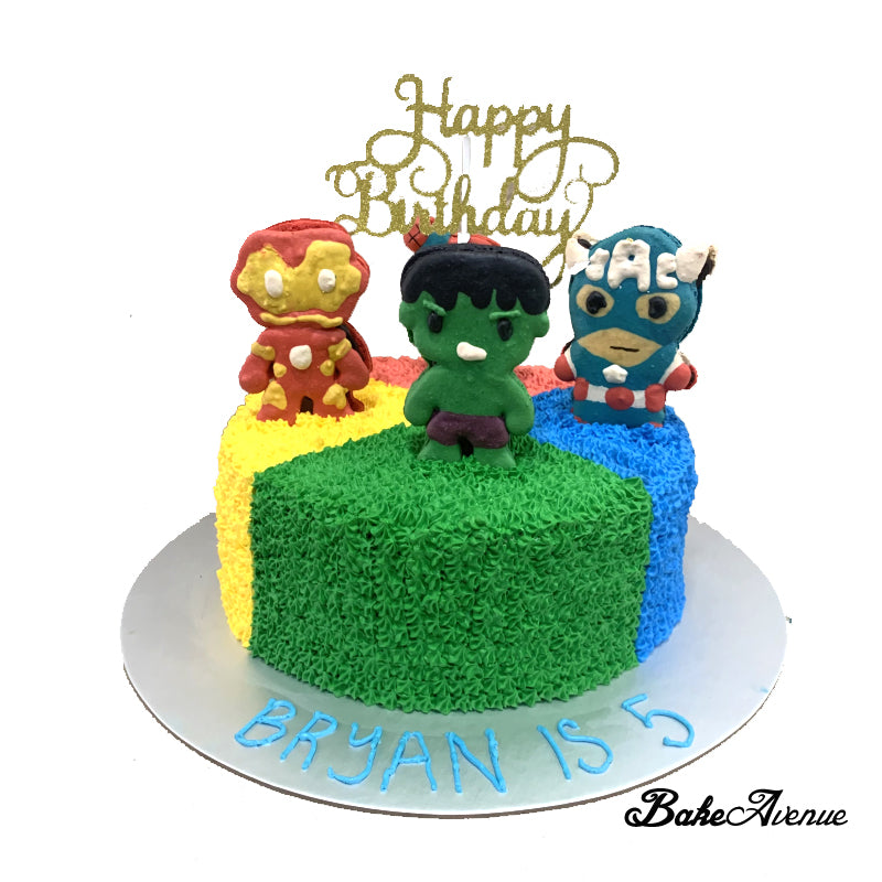 Marvel avengers hero design fresh cream cake | Cupcake cakes, Fresh cream,  Marvel avengers