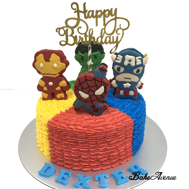 Avengers theme cake | 3 kg cake | Avengers birthday cake | 2 tier cake |  superhero cake - YouTube