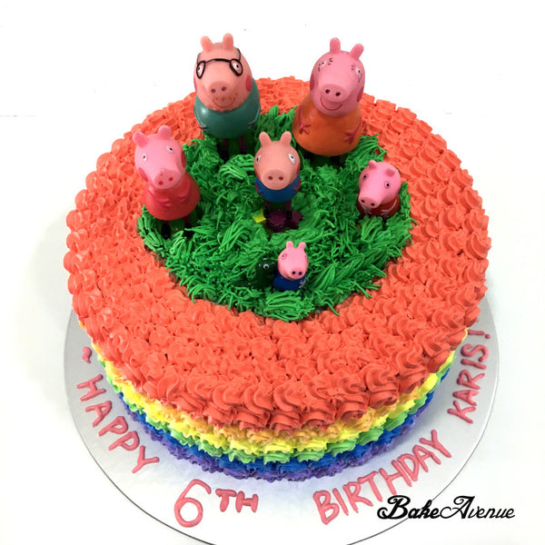 Peppa Pig Rainbow Cake