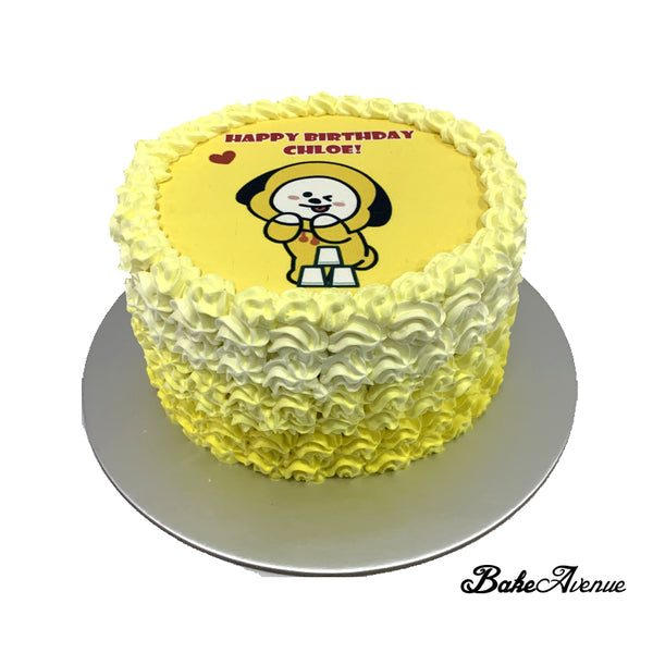 Kpop BT21 Chimmy icing image Ombre Cake