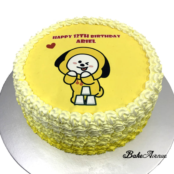 Kpop BT21 Chimmy icing image Ombre Cake