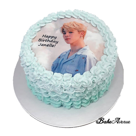 Kpop BTS (Jimin) icing image Ombre Cake