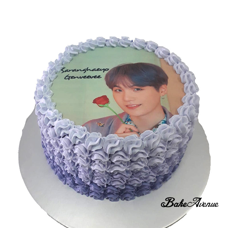 Kpop BTS (Suga) icing image Ombre Cake