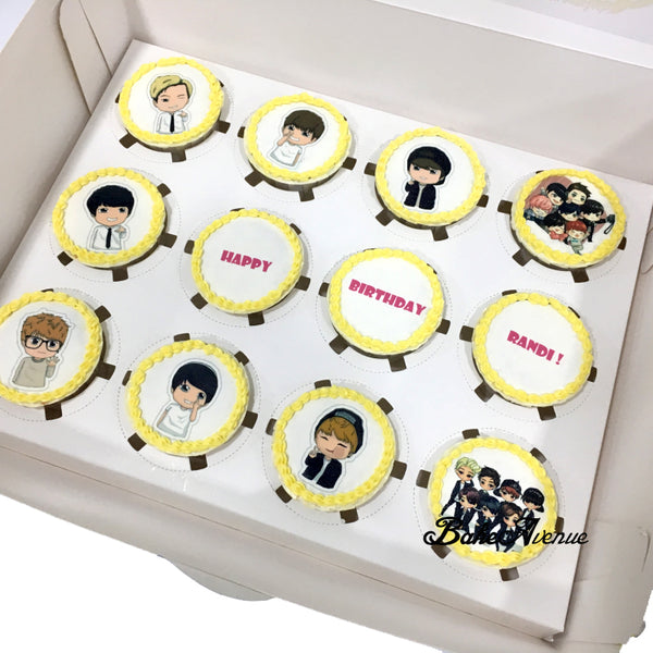 Kpop BTS icing image Cupcakes