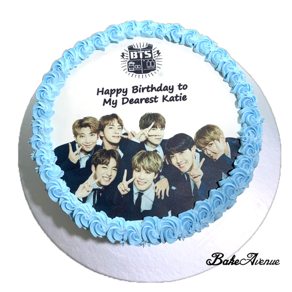 Kpop BTS icing image Ombre Cake