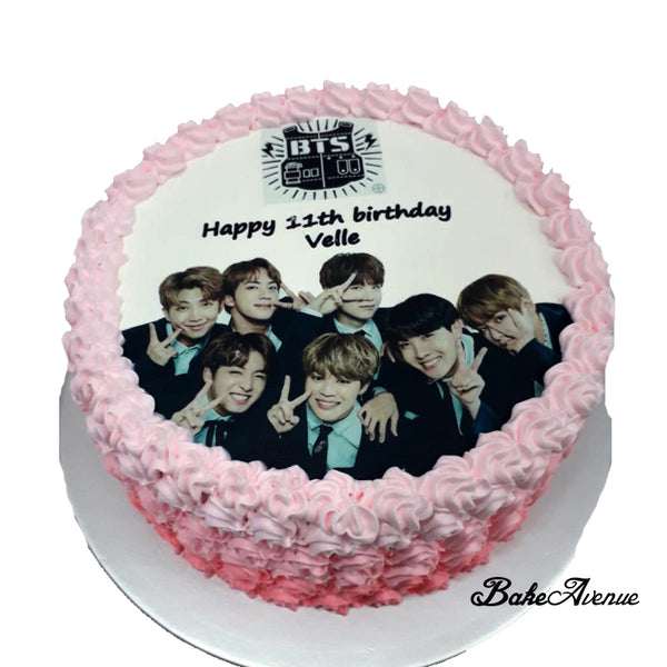 Kpop BTS icing image Ombre Cake