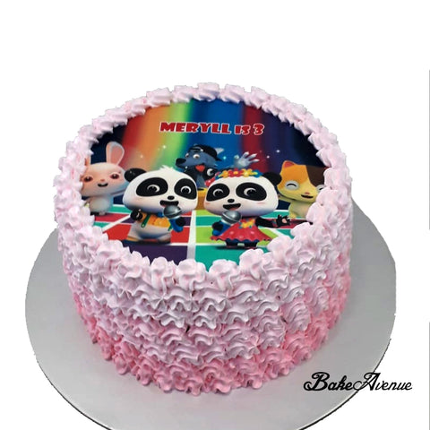 Baby Bus icing image Ombre Cake