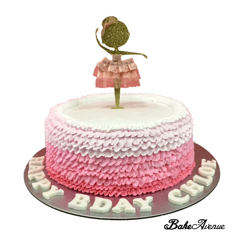 Ballerina Birthday Ombre Cake