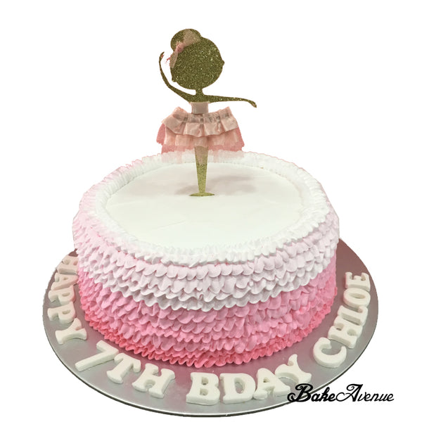 Ballerina Birthday Ombre Cake