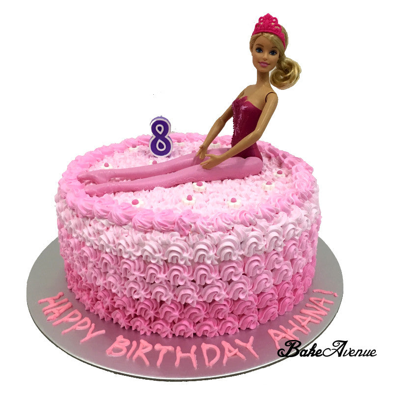 Barbie Doll Topper Cake